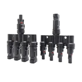 Conector solar MC4 cuádruple 4 a 1 IP67 para conexión de paneles en paralelo