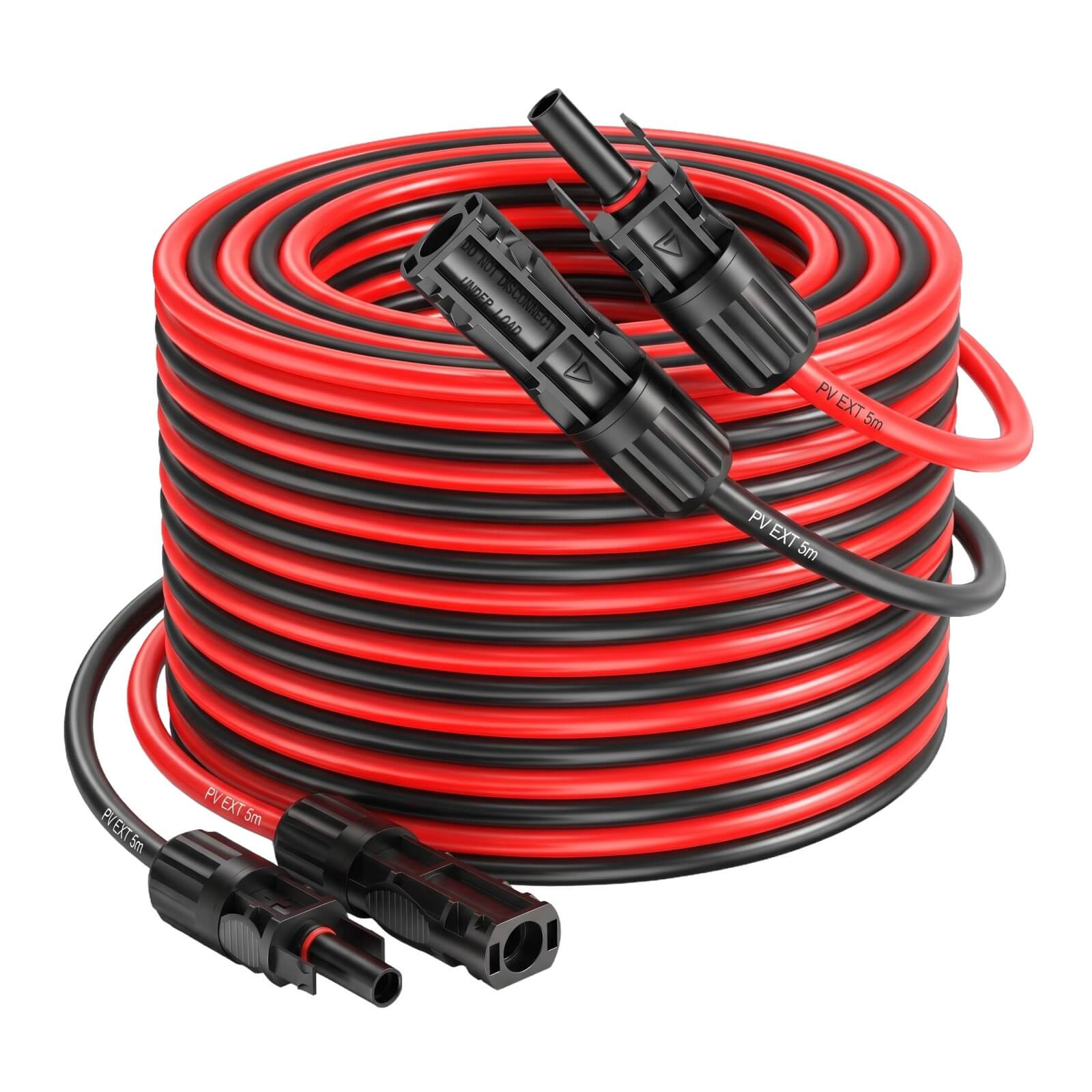 Extension Solar 5 metros 4mm con conectores mc4 ambos extremos