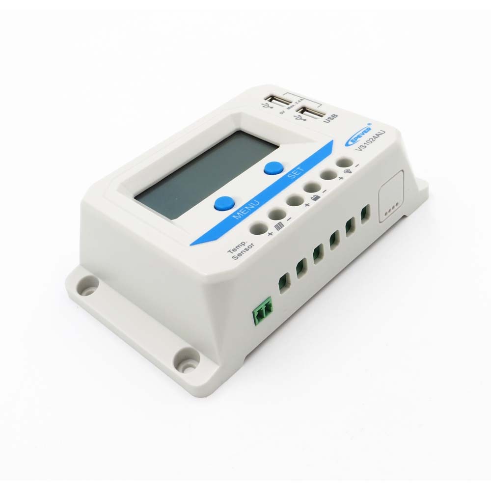 Controlador Solar EPEVER VS1024AU 10A PWM con LCD y USB