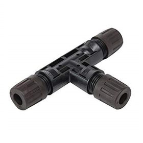 Par de conectores solares T4 triple tipo Tee con protección IP68