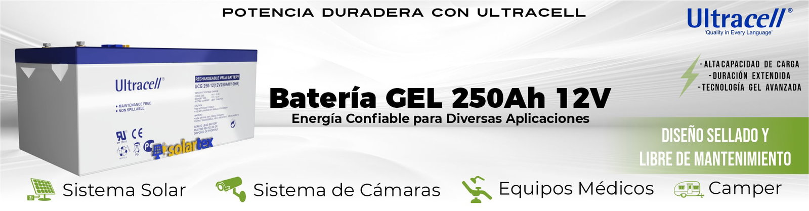 batería gel 250ah 12v ultracell batería gel 250ah 12v ultracell