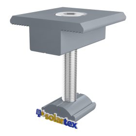 Conector Midclamp de aluminio de 35mm Uisolar para fijación intermedia de paneles solares