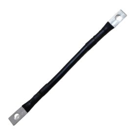 Cable puente AWG N°6 de 20cm con terminales para conexión de baterías
