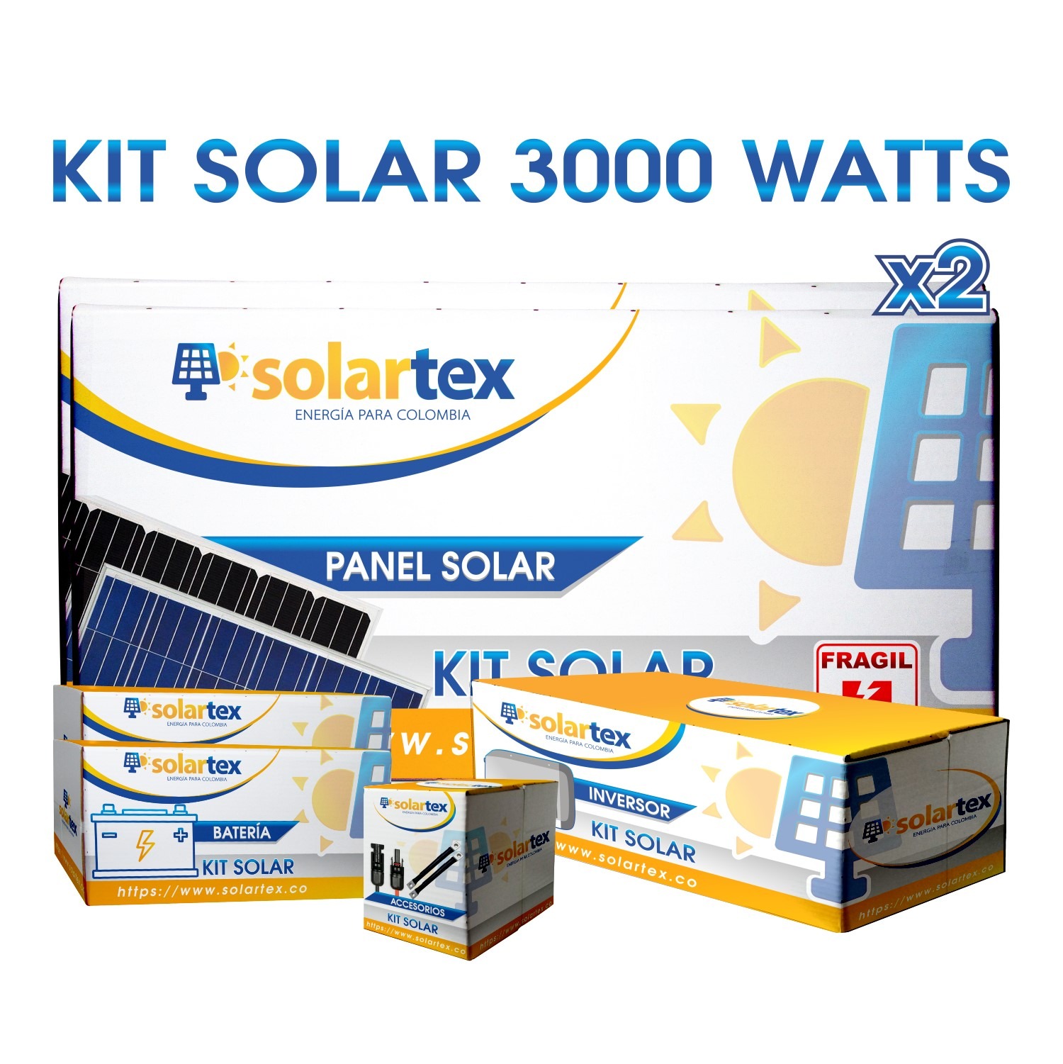 KIT SOLAR FOTOVOLTAICO 3.000 WATTS - LITIO