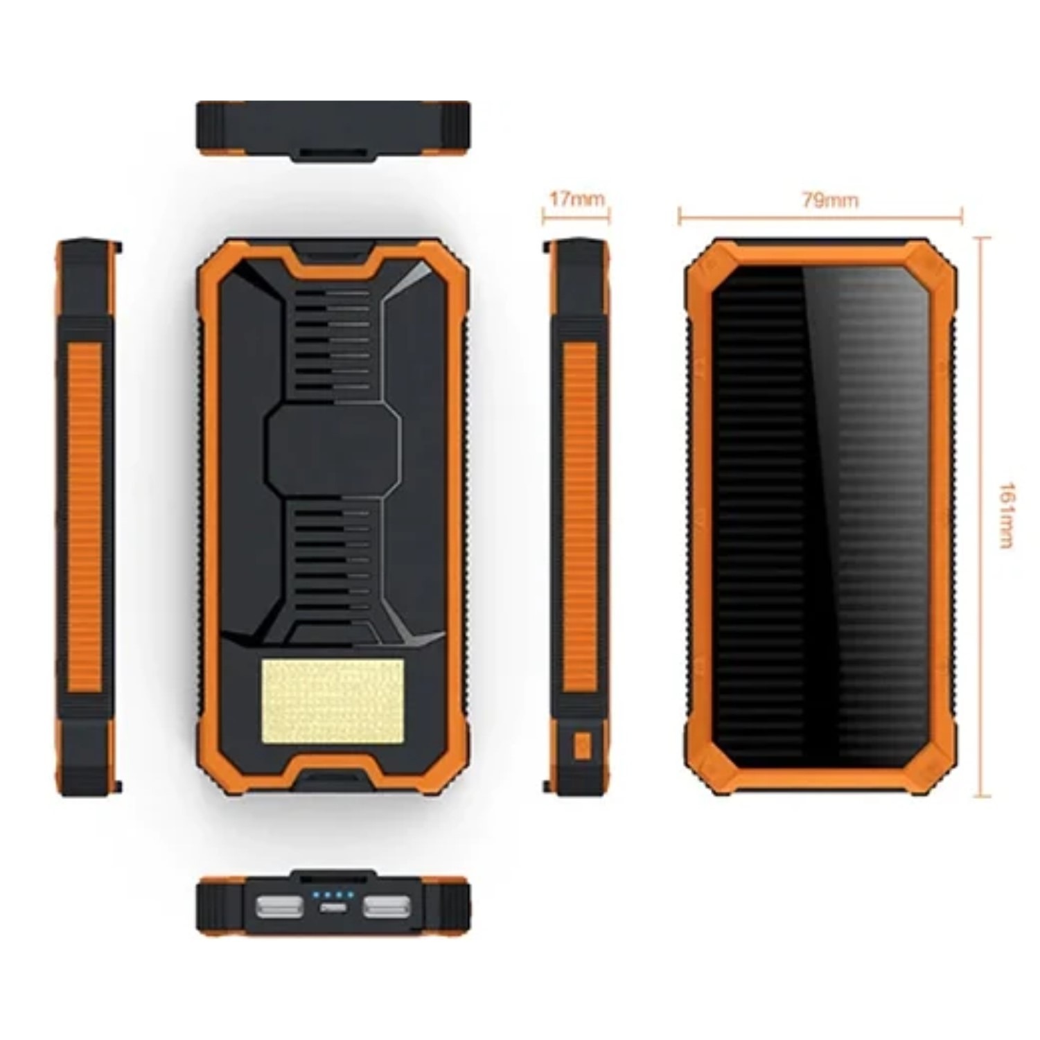 Power bank Solar Cargador Portátil JustPawa! 10.000mAh - Imagen 2