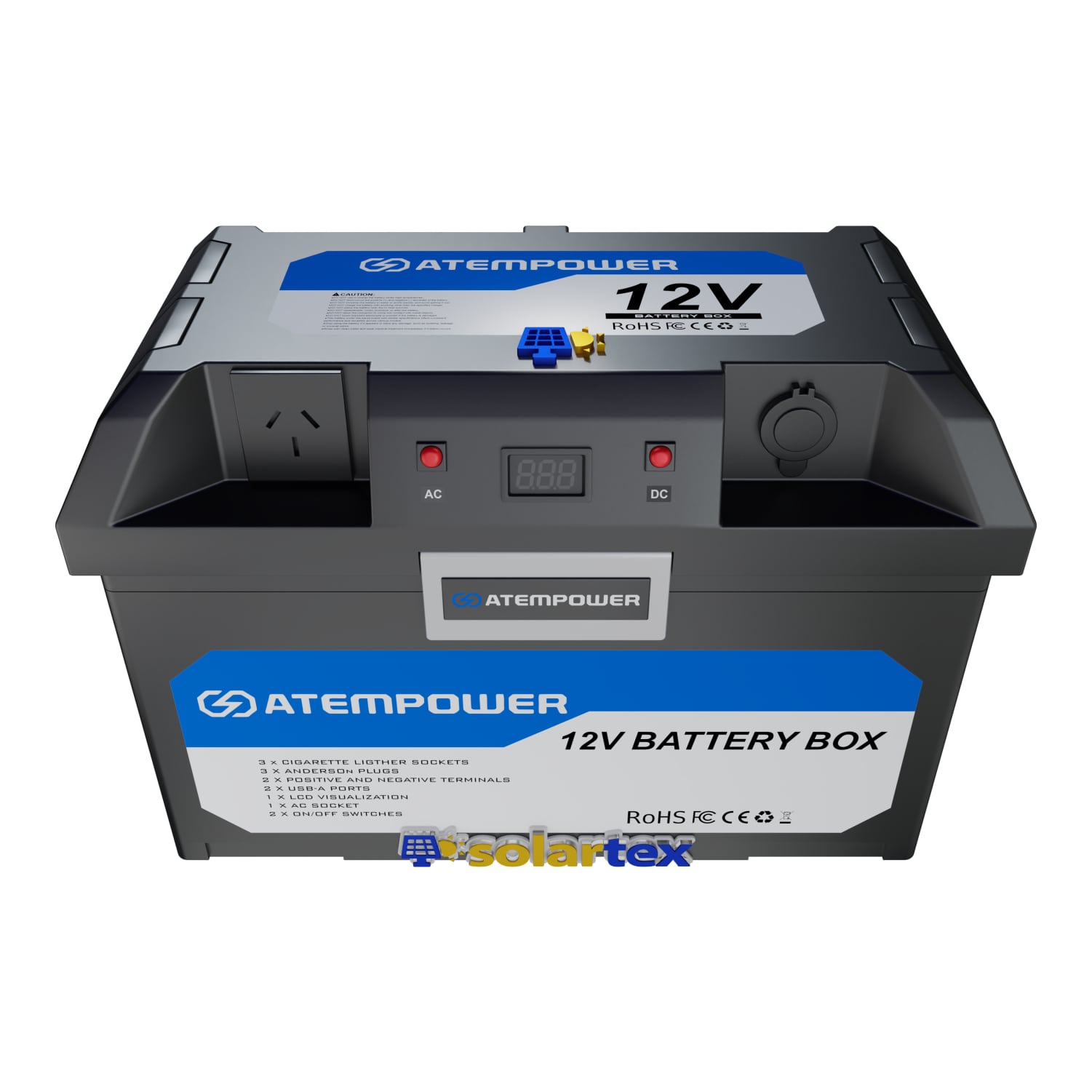 Caja Batería con Inversor Onda Pura 500W