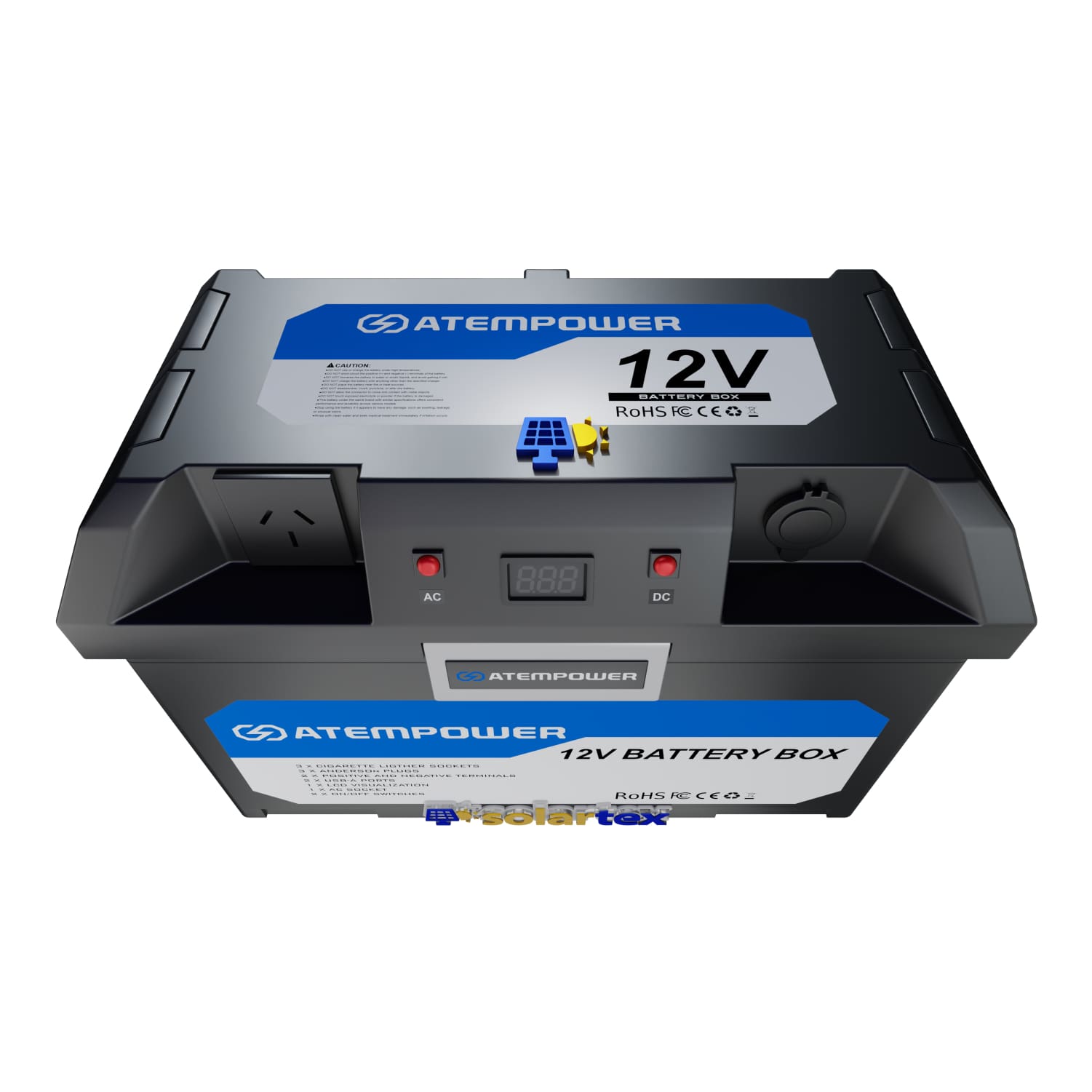 Caja Batería con Inversor Onda Pura 500W