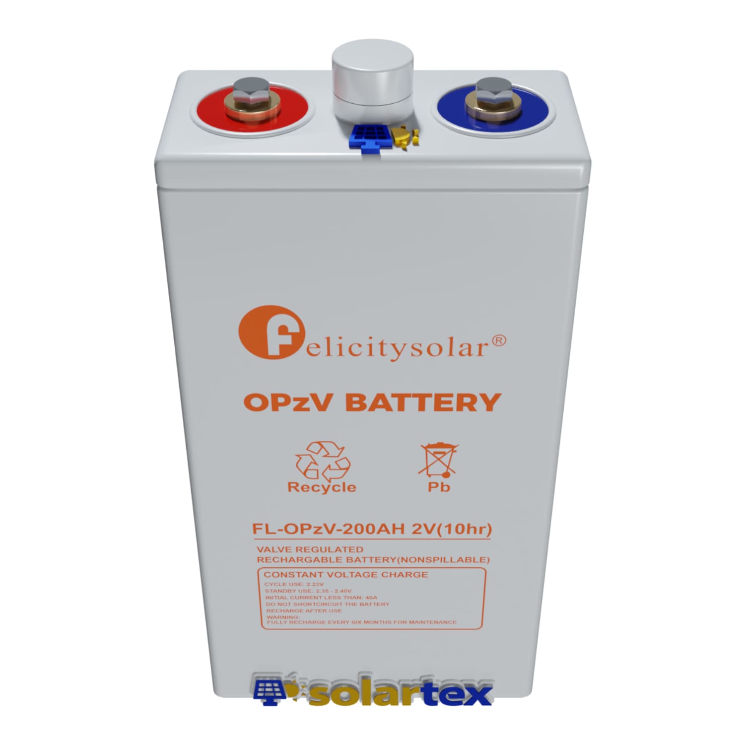 Batería GEL OPzV 200Ah 2V Felicity Solar