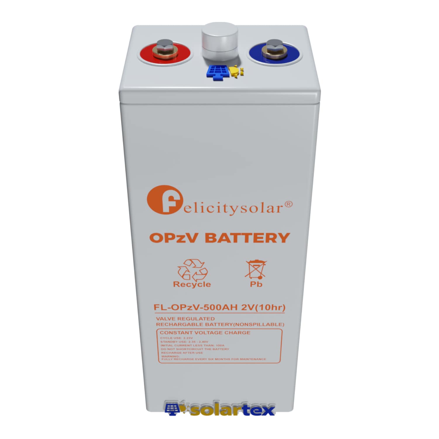 Batería GEL OPzV 500Ah 2V Felicity Solar