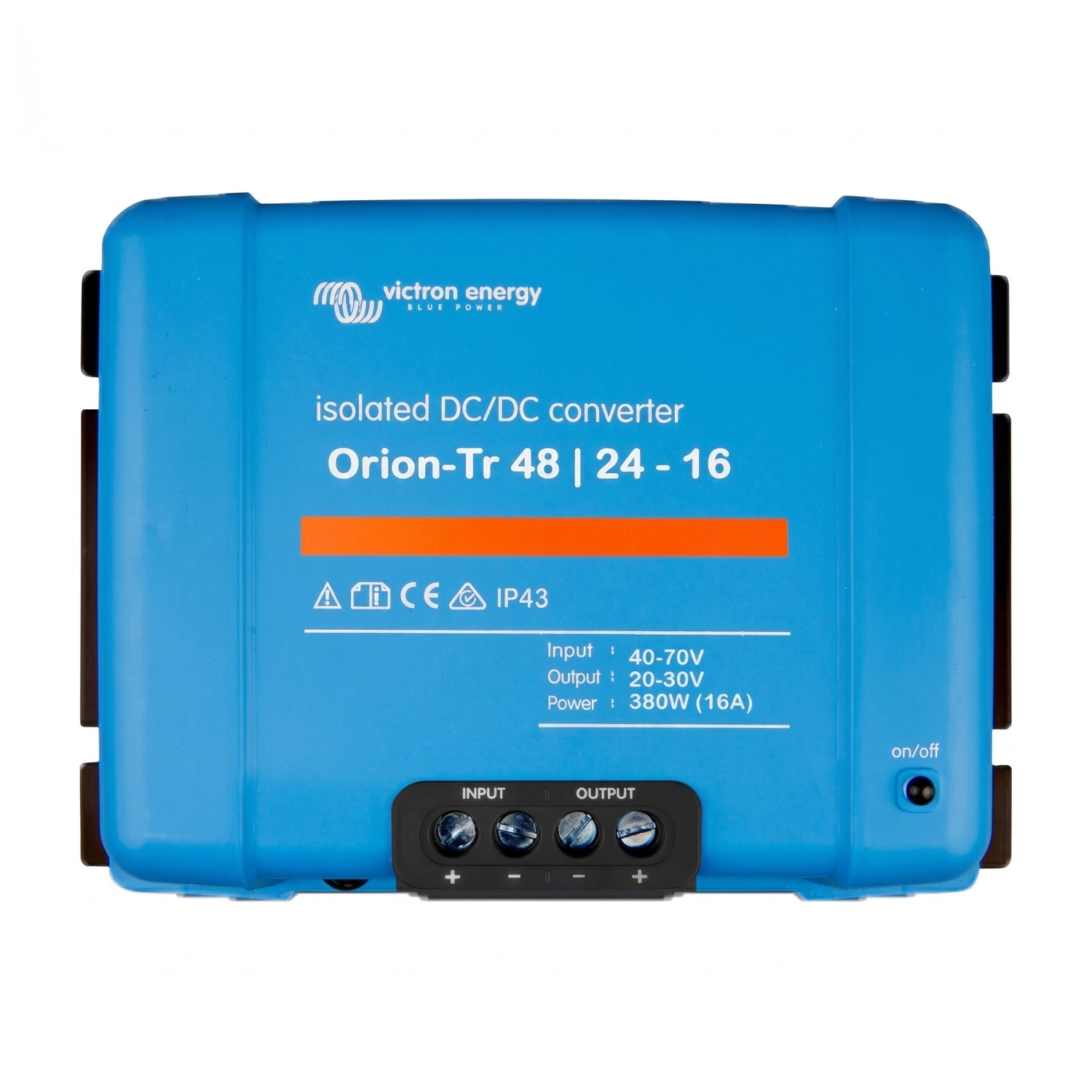 Convertidor DC/DC Orion-Tr 48V a 24V 16A Aislado IP43