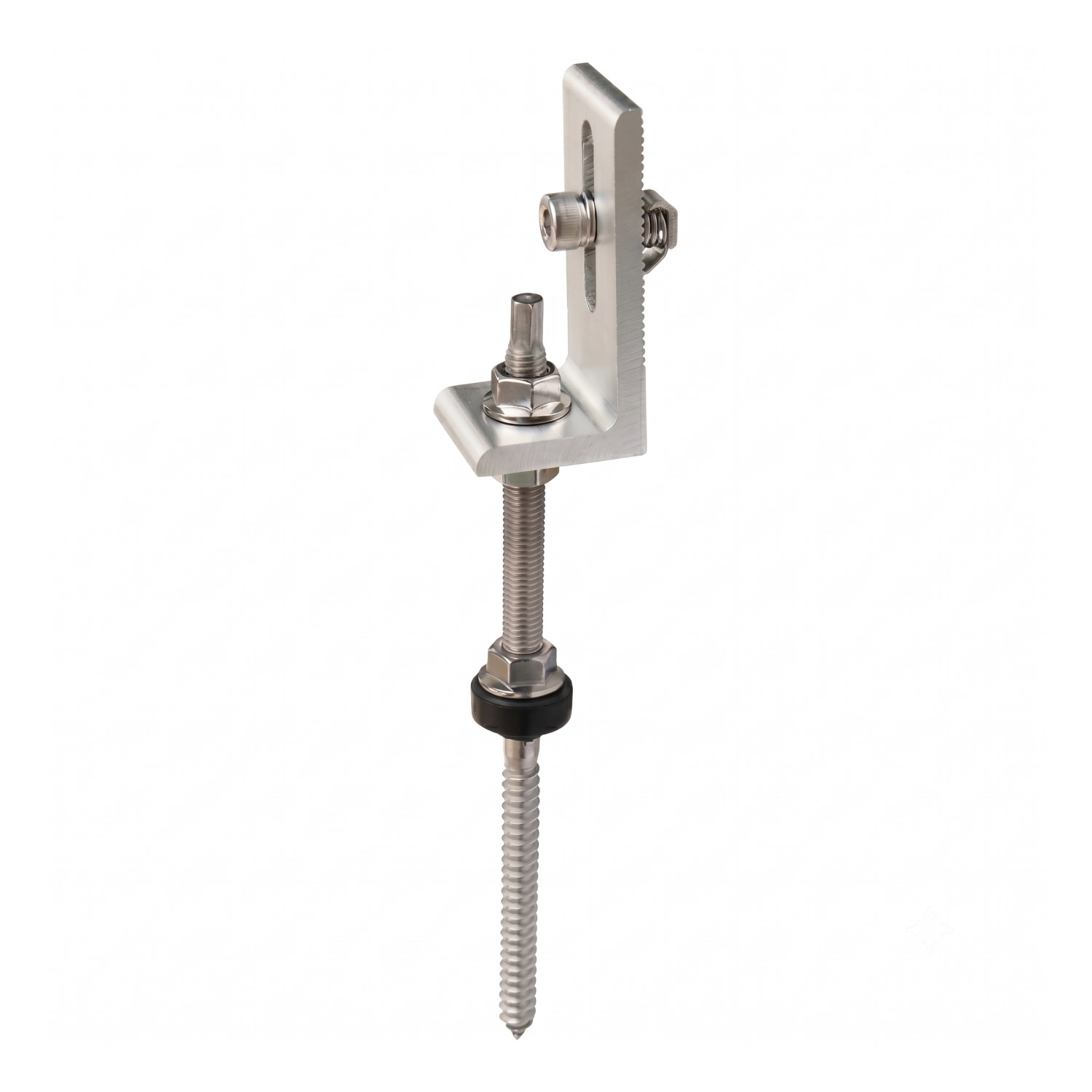 Base L para Techo Zinc con Tornillo Pasante M10 200 mm