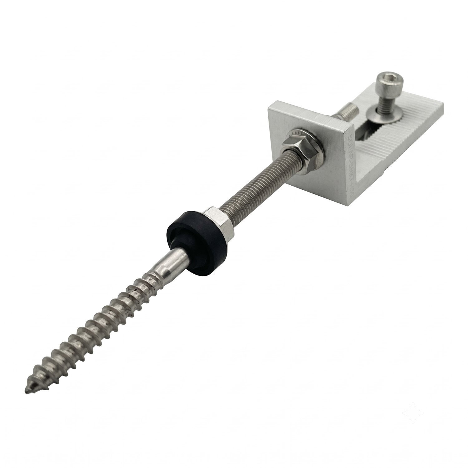 Base L para Techo Zinc con Tornillo Pasante M10 200 mm - Imagen 2