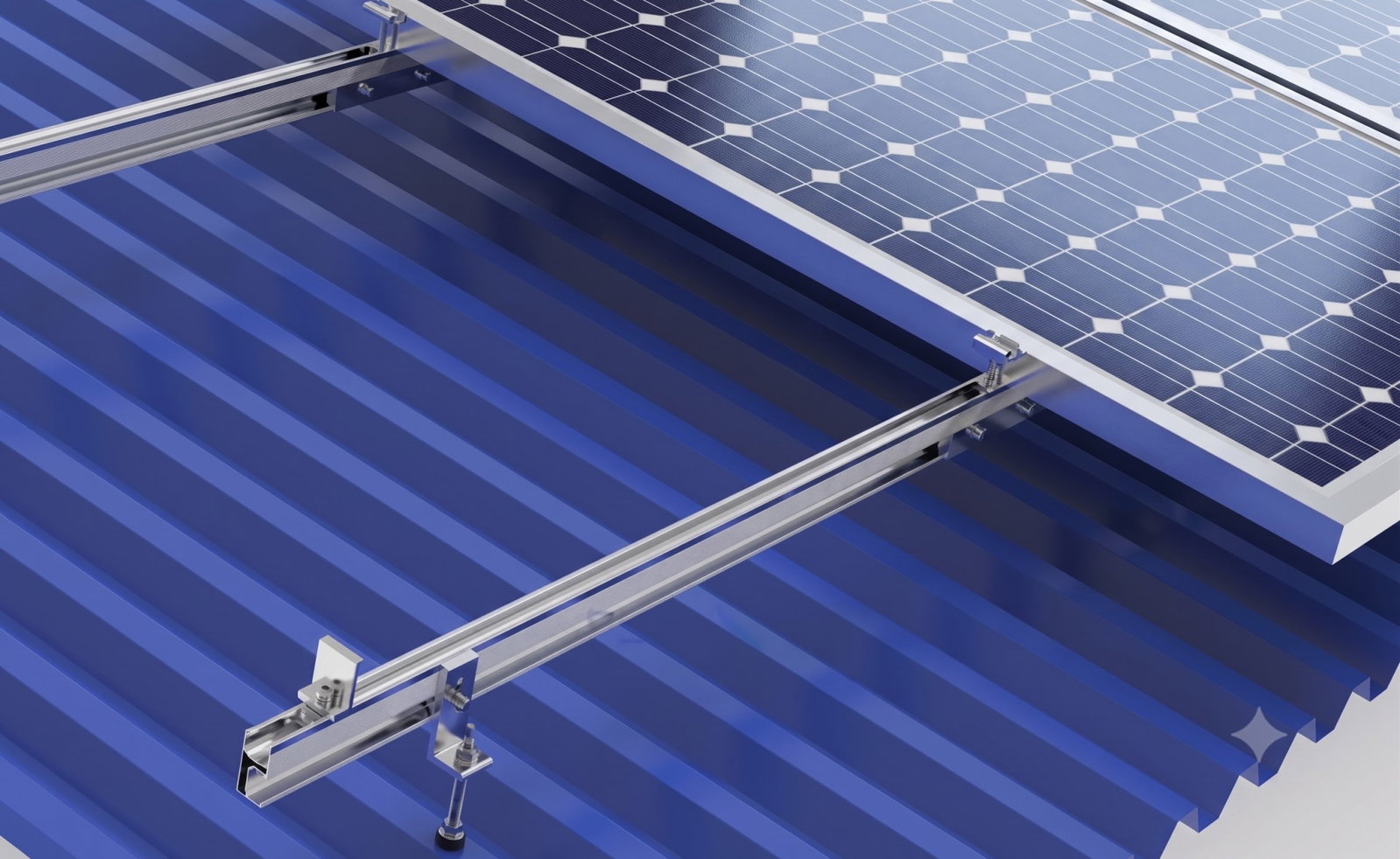 Anclaje para riel solar M10 200mm SUS304 base L techo zinc
