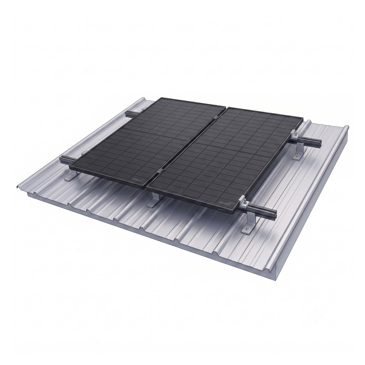 Kit de montaje en aluminio para 2 paneles solares grandes - Imagen 2
