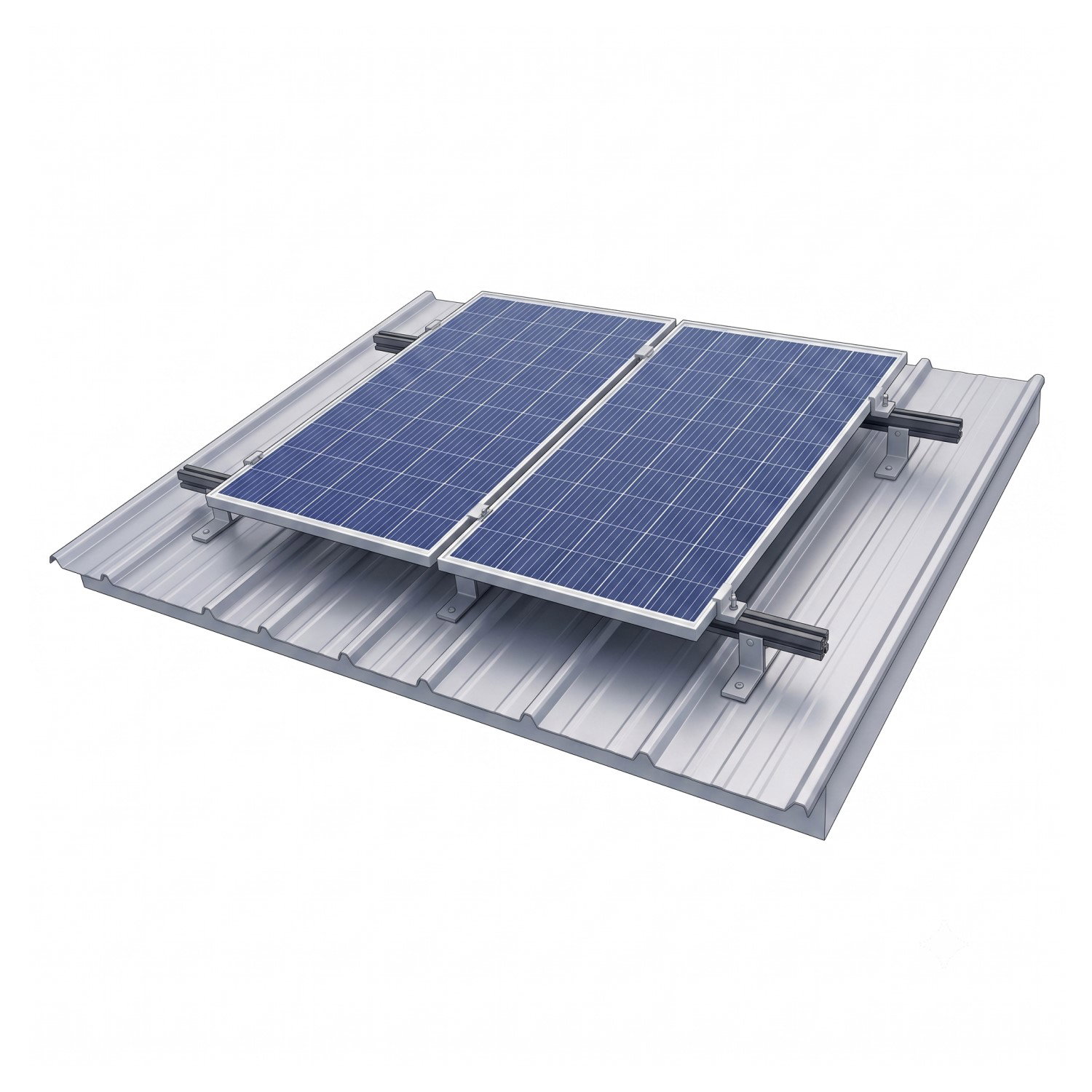 Kit de montaje en aluminio para 2 paneles solares grandes