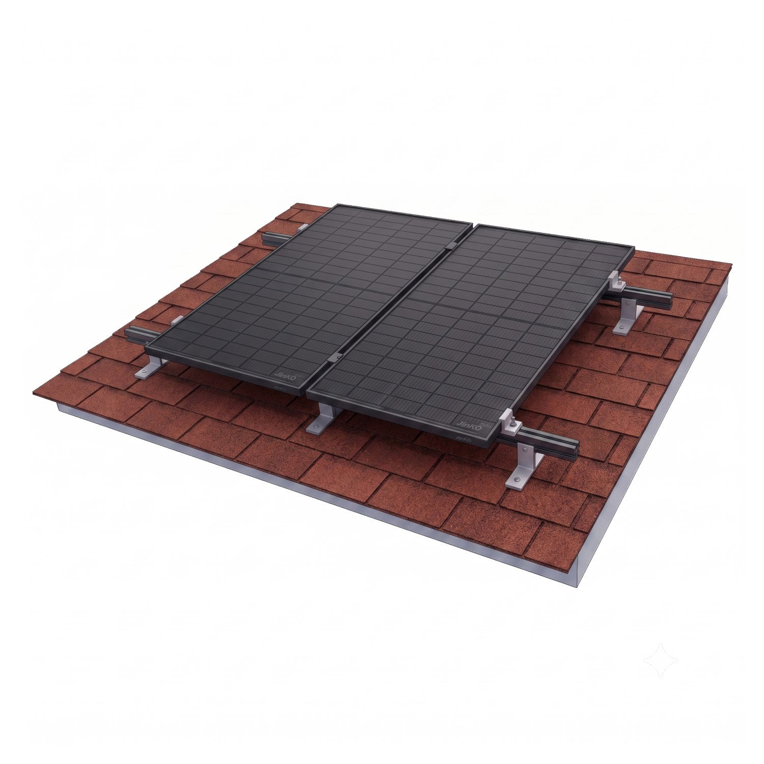 Kit de montaje en aluminio para 2 paneles solares grandes - Imagen 3