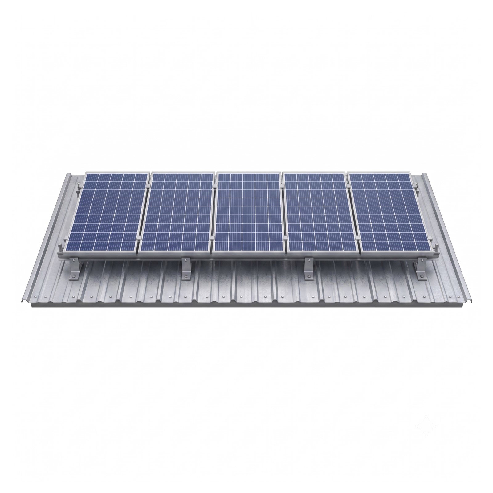 Kit de montaje en aluminio para 5 paneles solares grandes