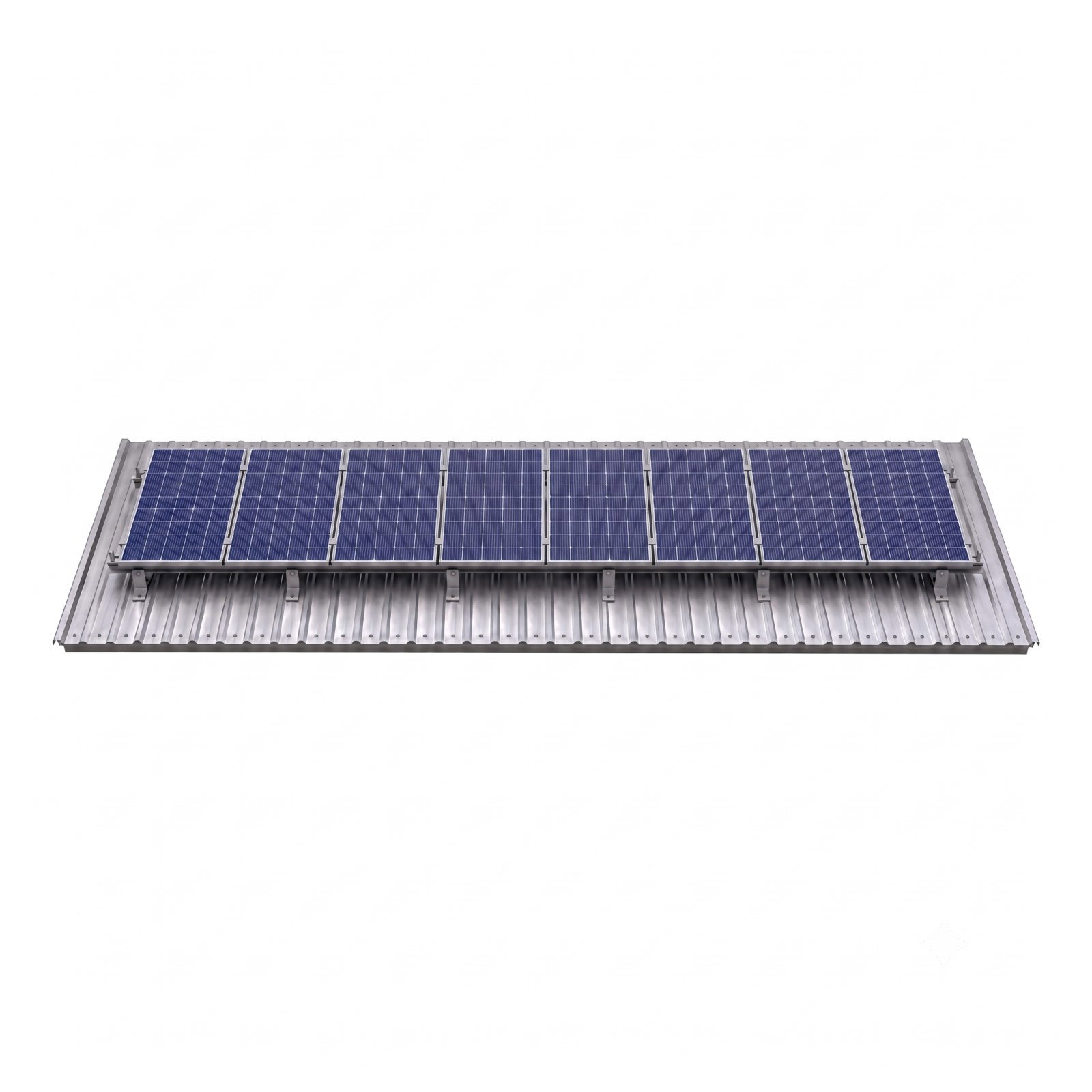 Kit de montaje en aluminio para 8 paneles solares grandes
