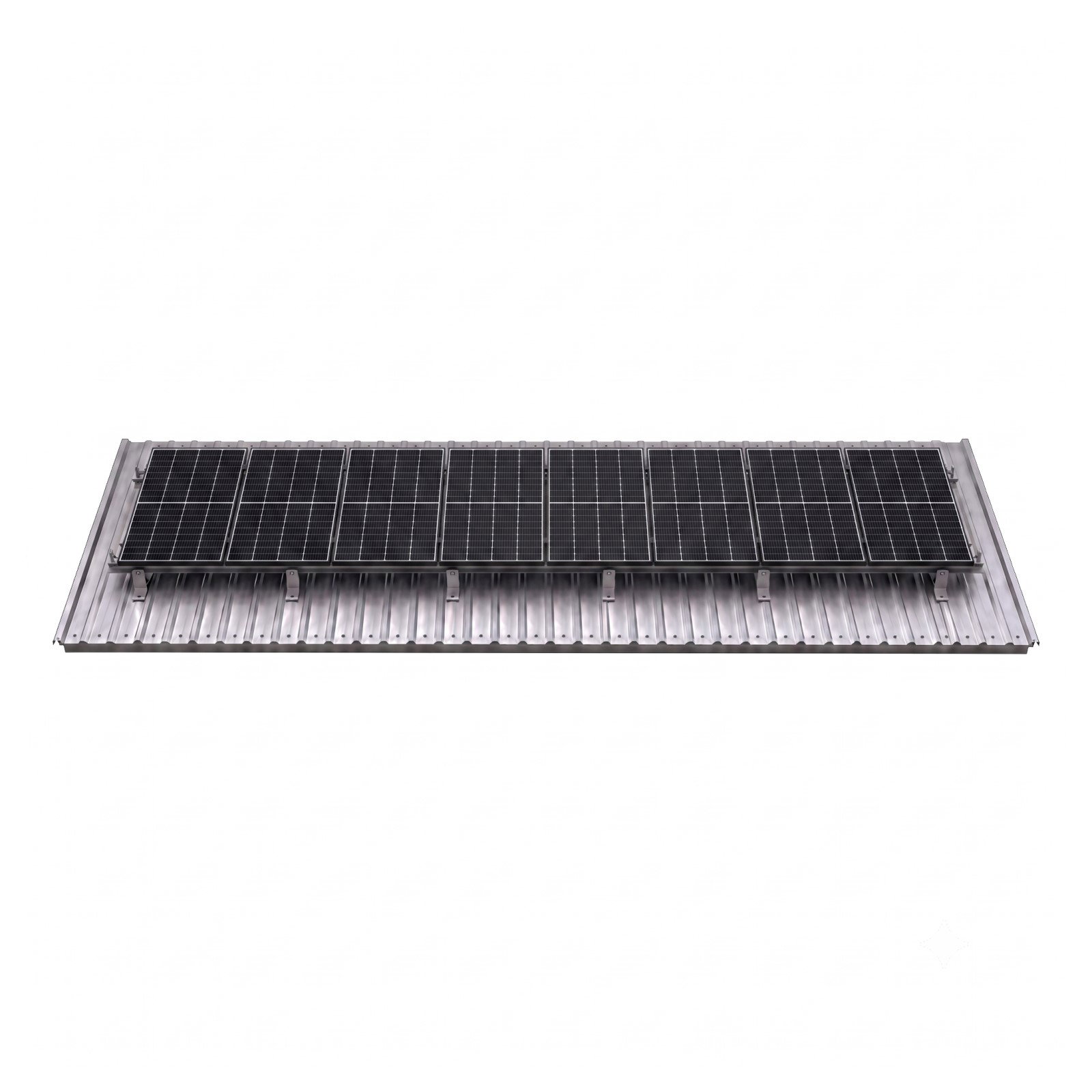 Kit de montaje en aluminio para 8 paneles solares grandes - Imagen 2